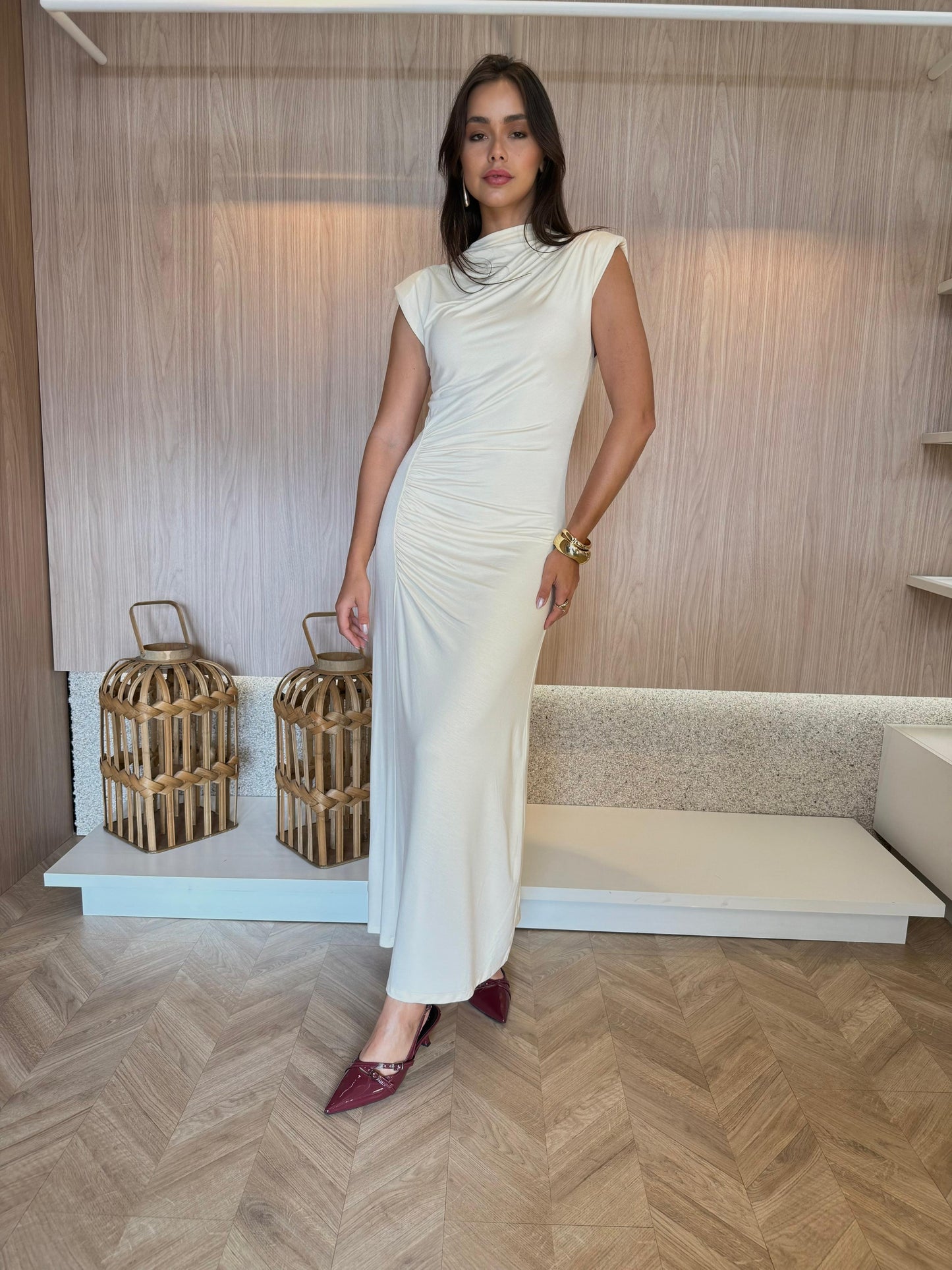 Vestido Drapeado Fontana - cores