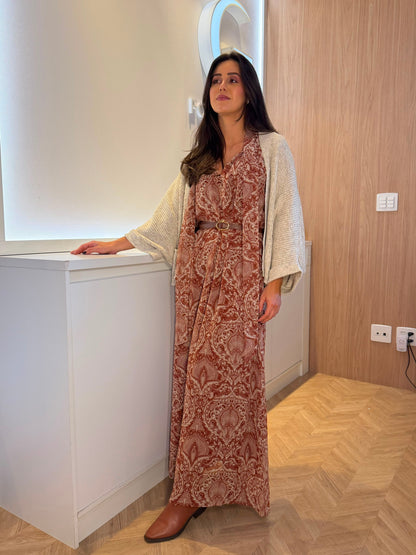 Vestido Paisley Terra c/cinto