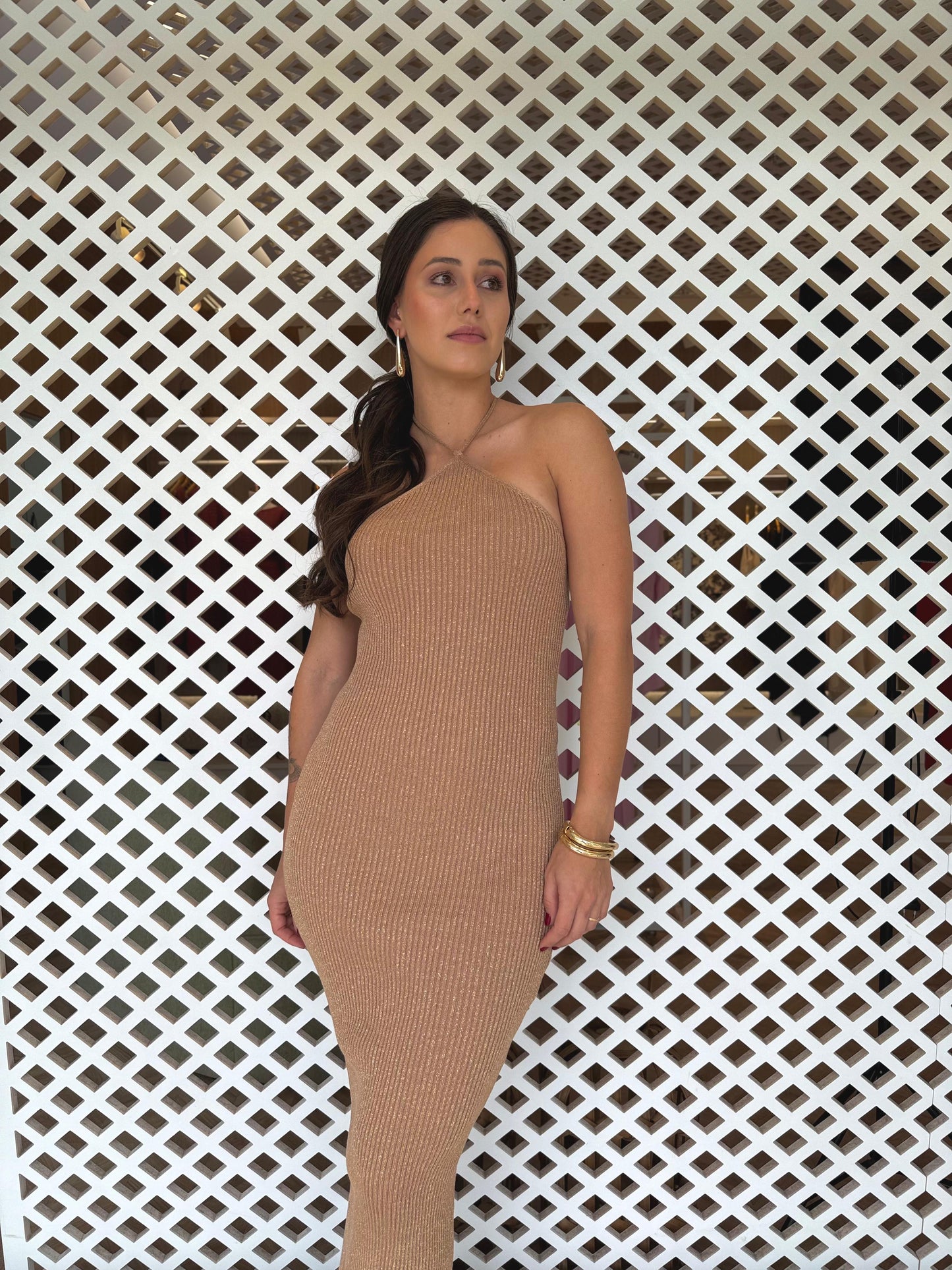 Vestido Lurex Frente Única - cores