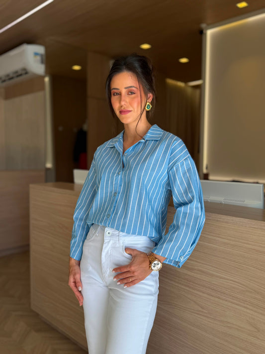 Camisa Listrada Blue Jeans