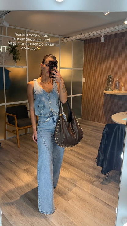 Calça Reta Jeans Malu