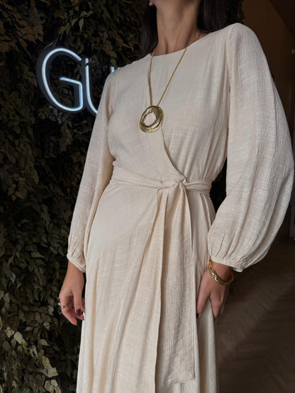 Vestido Baunilha Liso