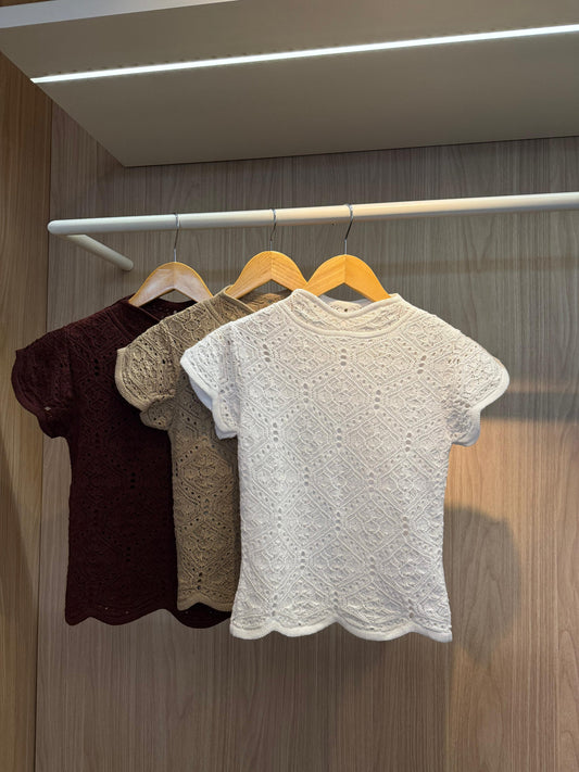 Blusa Delicate Mg.Curta - cores