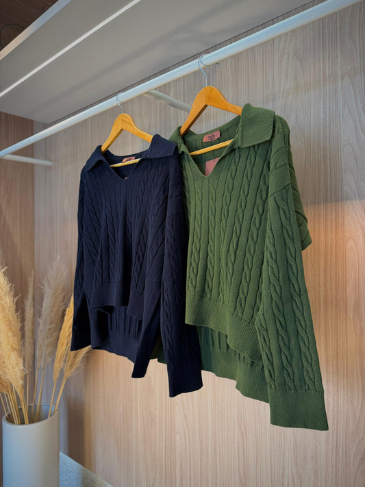 Tricô Polo Tramas  - cores