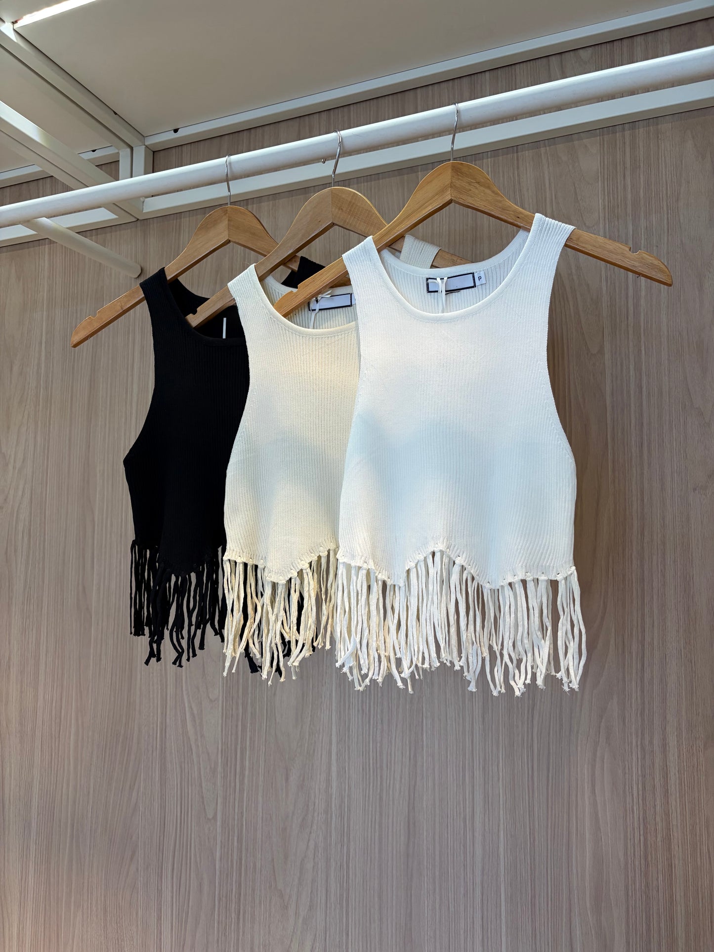 Cropped Franjas Tricô - cores