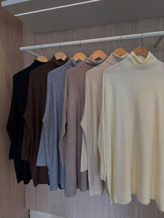 Vestido Poncho em Modal - cores