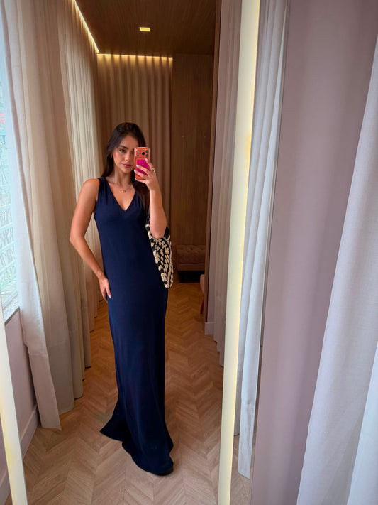 Vestido Marinho Longo Escorpião