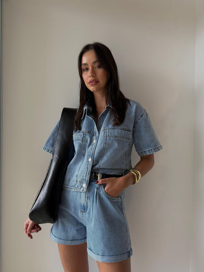 Shorts Alto Jeans