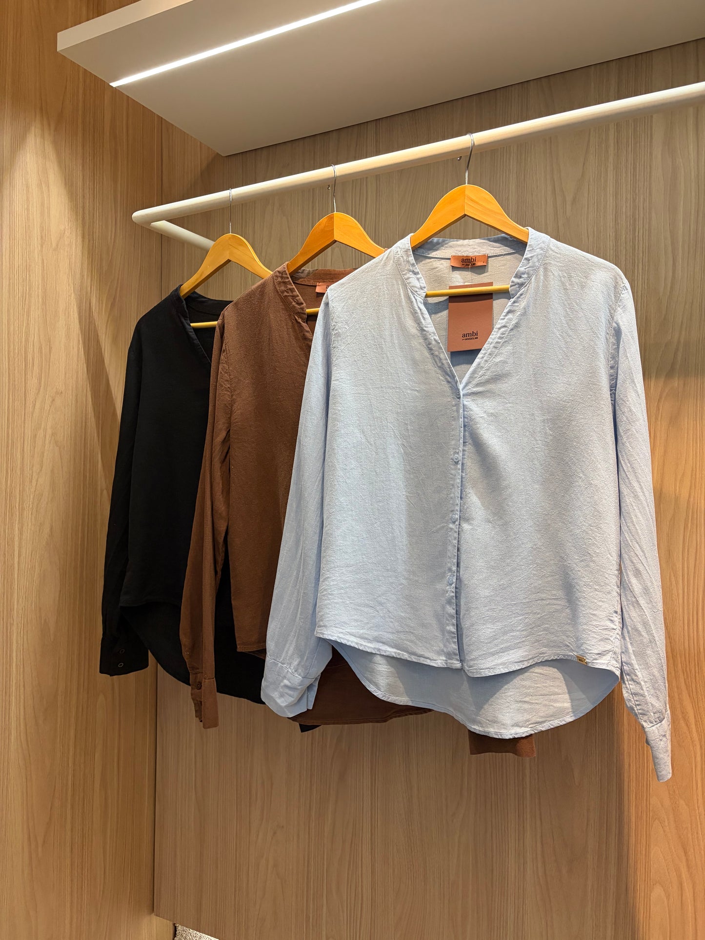 Camisa Gola Mandarim - cores