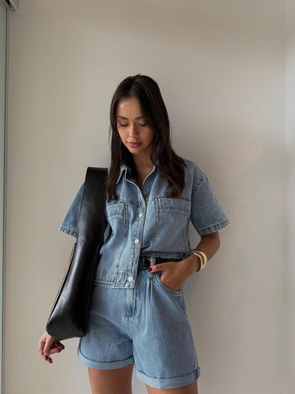 Shorts Alto Jeans