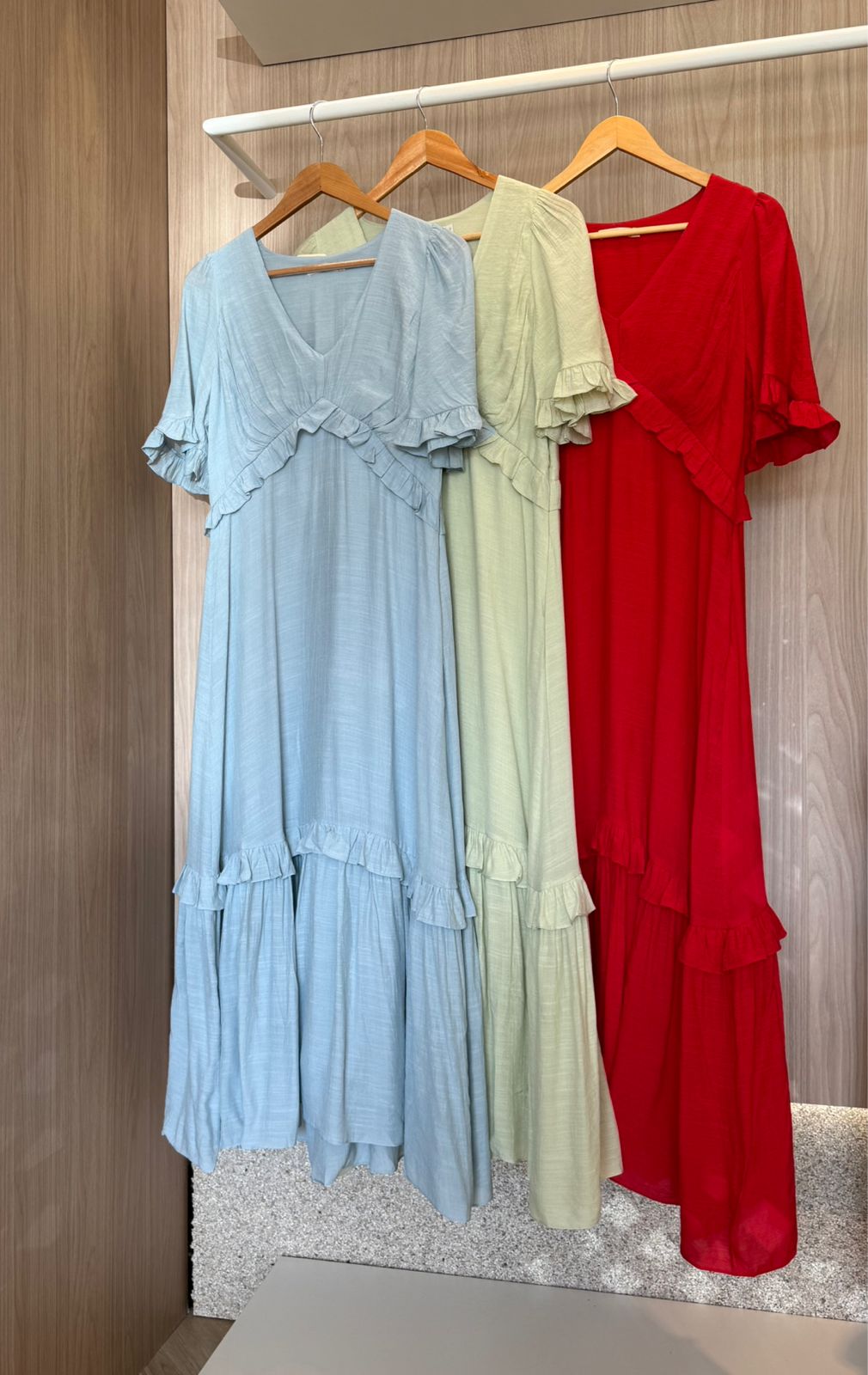 Vestido Babados Natal - cores