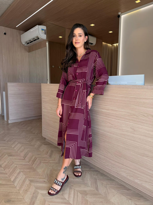 Vestido Geométrico - cores