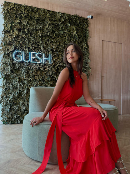 Vestido Longo Escarlate