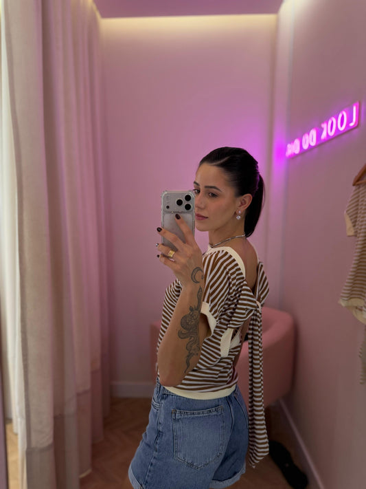 Blusa Listrada Laço - cores