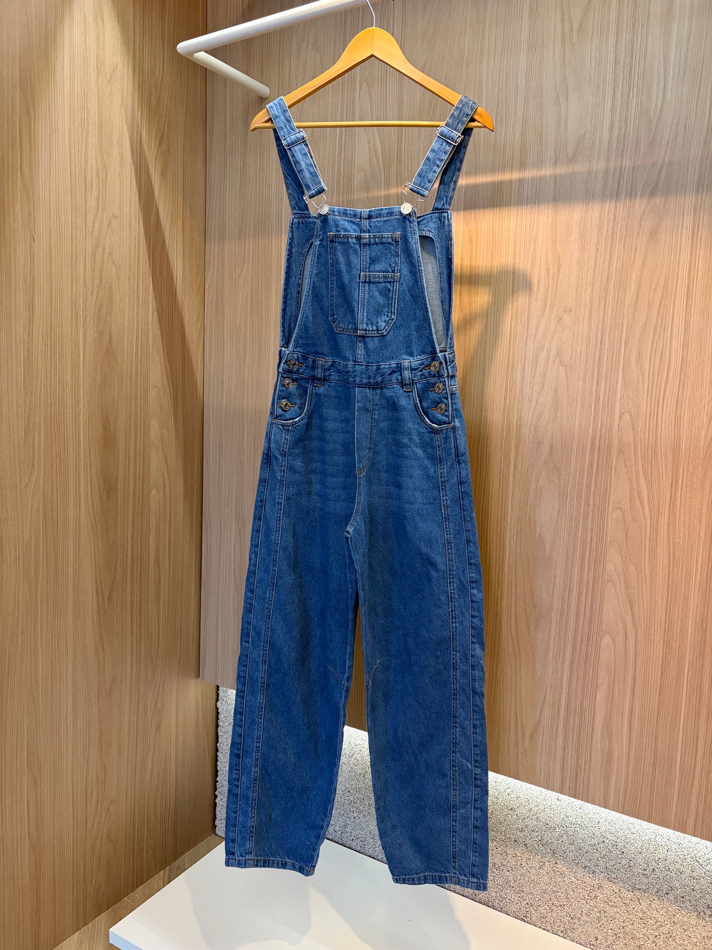 Jardineira Jeans Longa