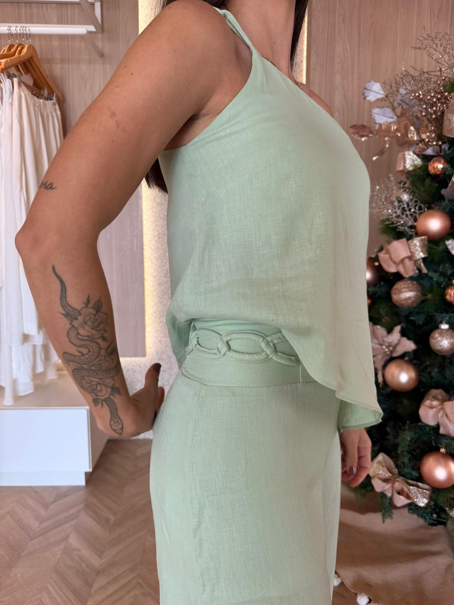 Calça Reta Trançada - cores