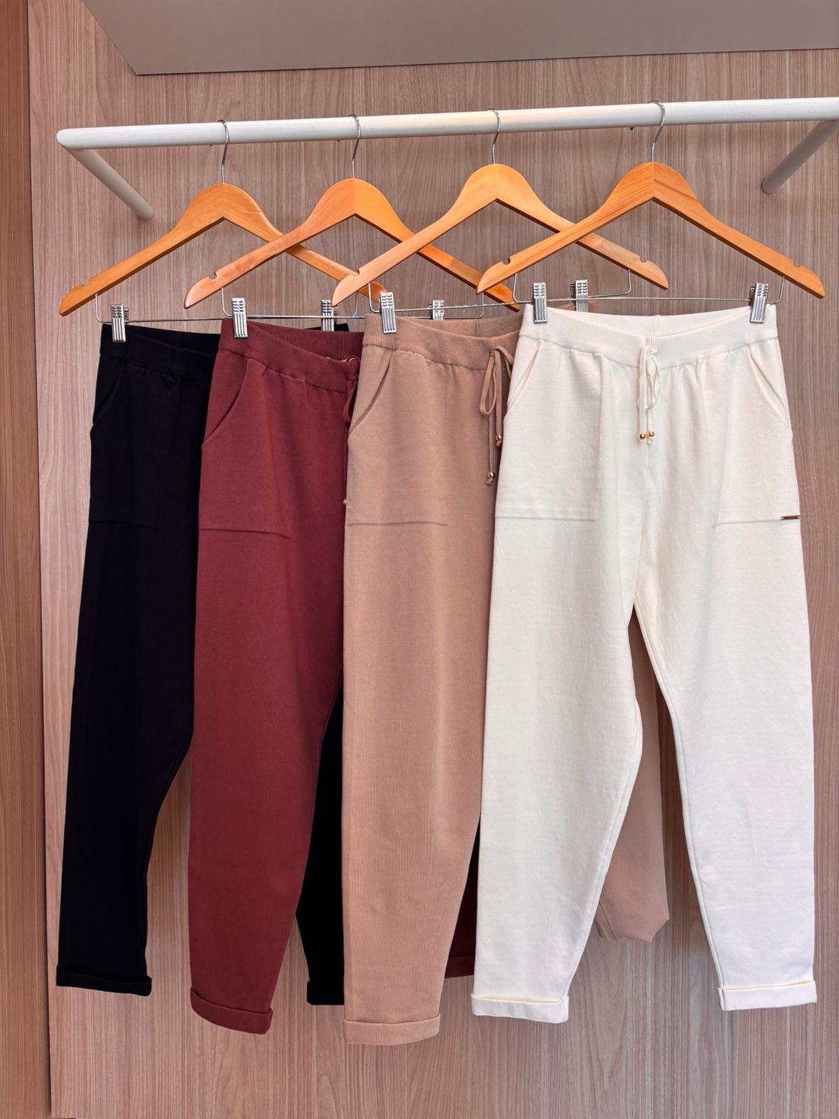 Calça Tricô Ambicione Barra Italiana - cores