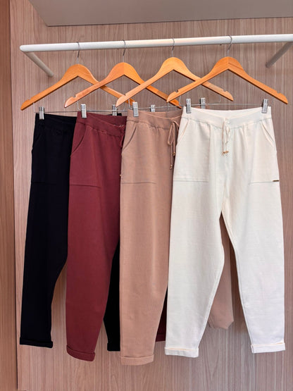 Calça Tricô Ambicione Barra Italiana - cores