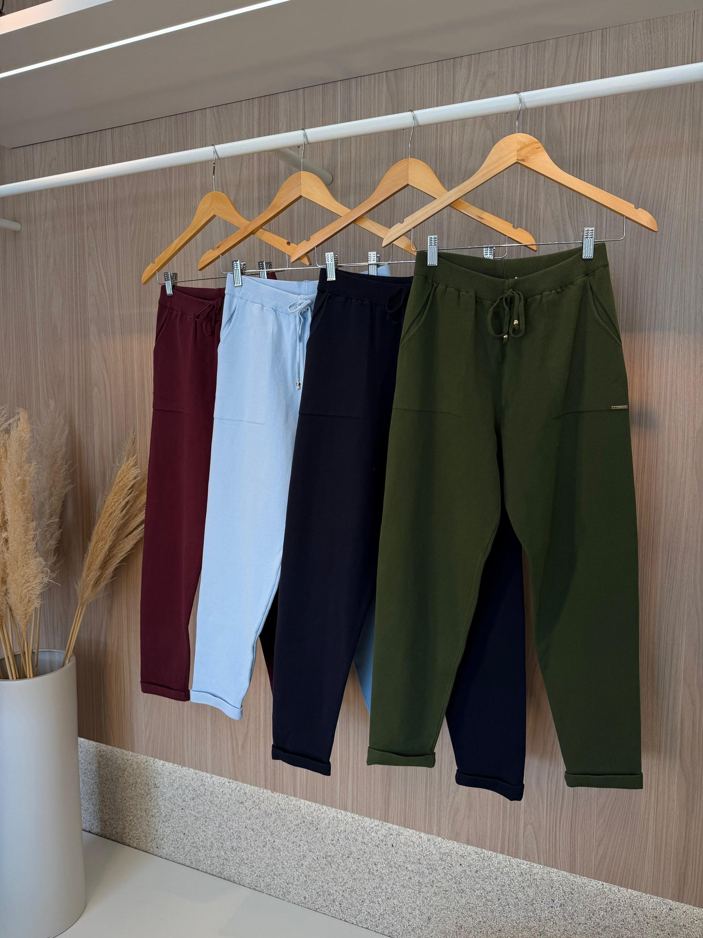 Calça Tricô Ambicione Barra Italiana - cores