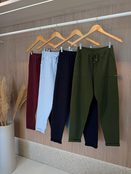 Calça Tricô Ambicione Barra Italiana - cores