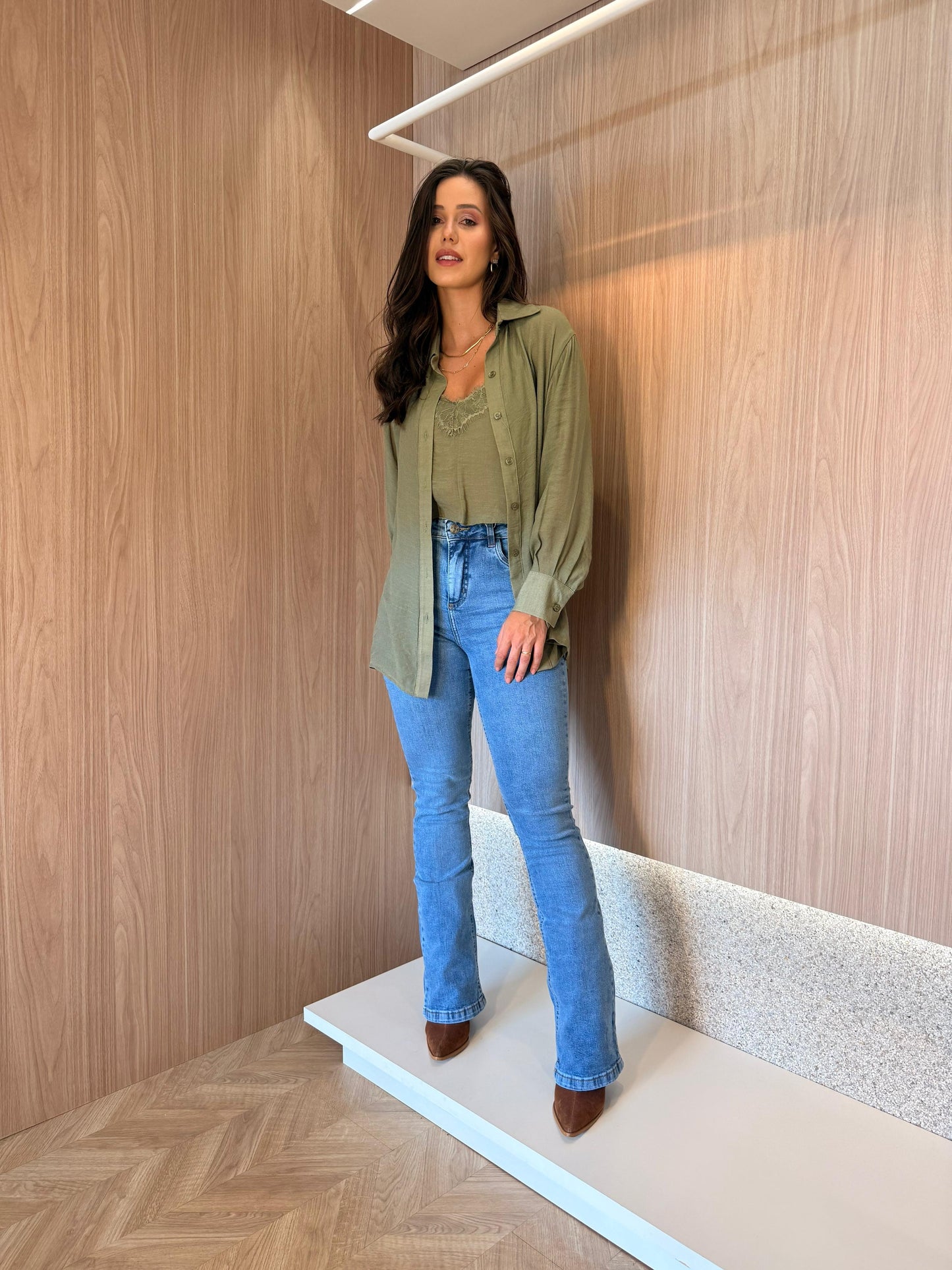 Calça Boot Cut Jeans Guesh