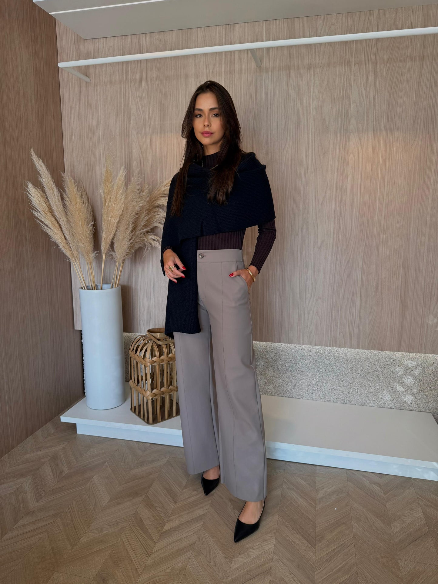 Calça Alfaiataria Conhaque