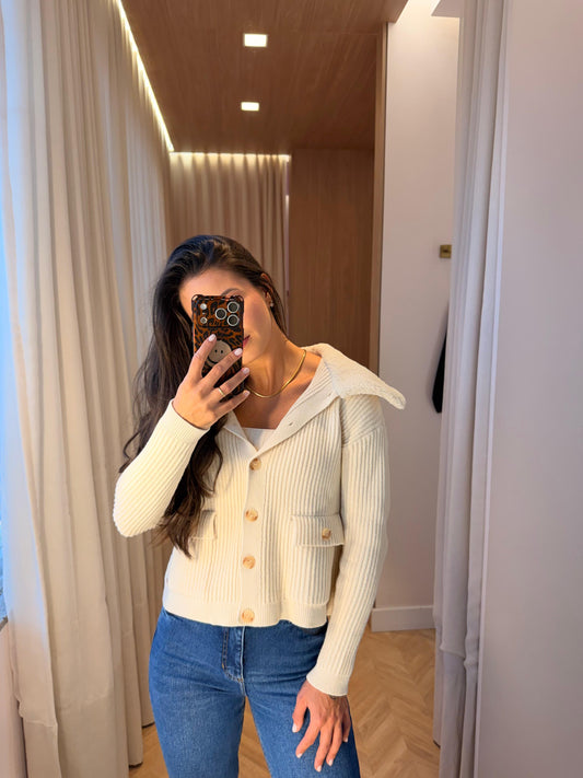 Jaqueta em Tricô Off W.